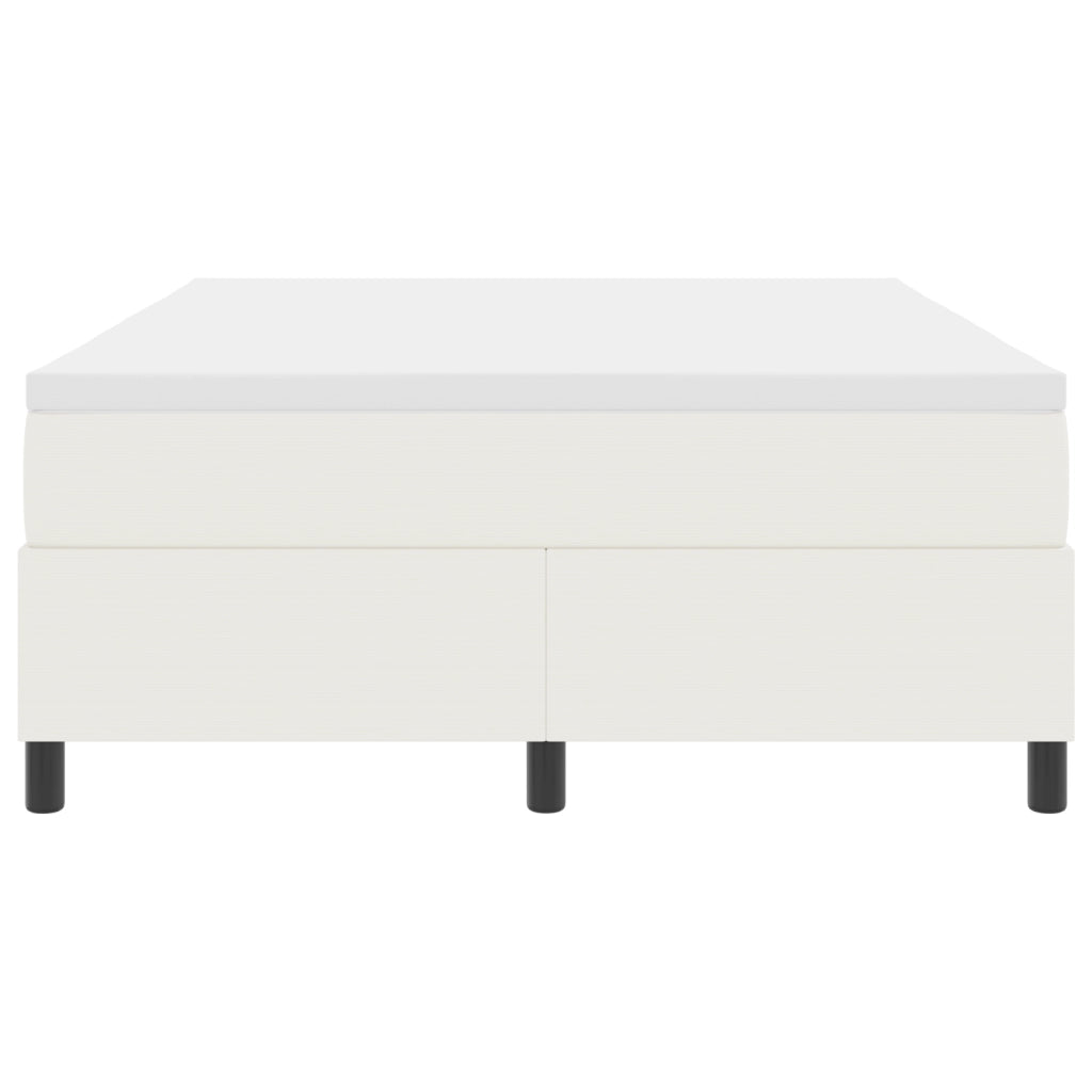 Letto con Rete e Materasso Crema 140x200 cm Tessuto di Corduroy