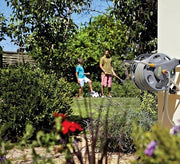 60m Slanghaspel 2 in 1 Multicolore - Per Giardino e Esterno Utilizzo Slanghaspel per Giardino