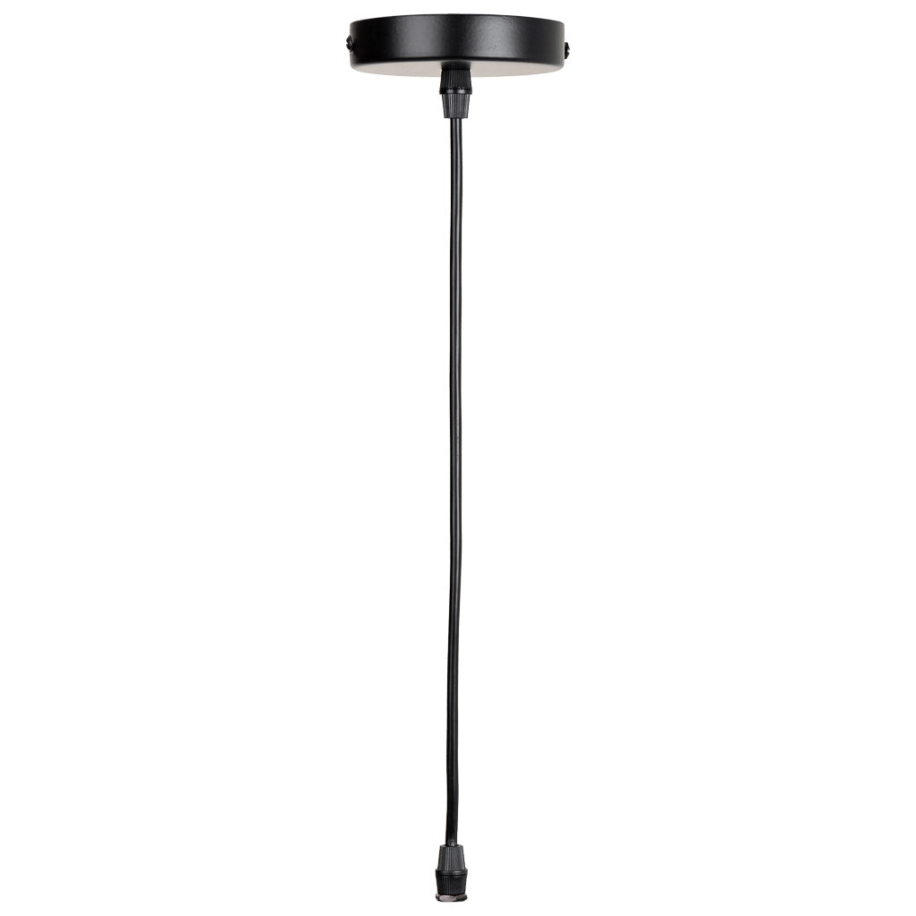 Plafoniera in metallo nero 15x15x110h