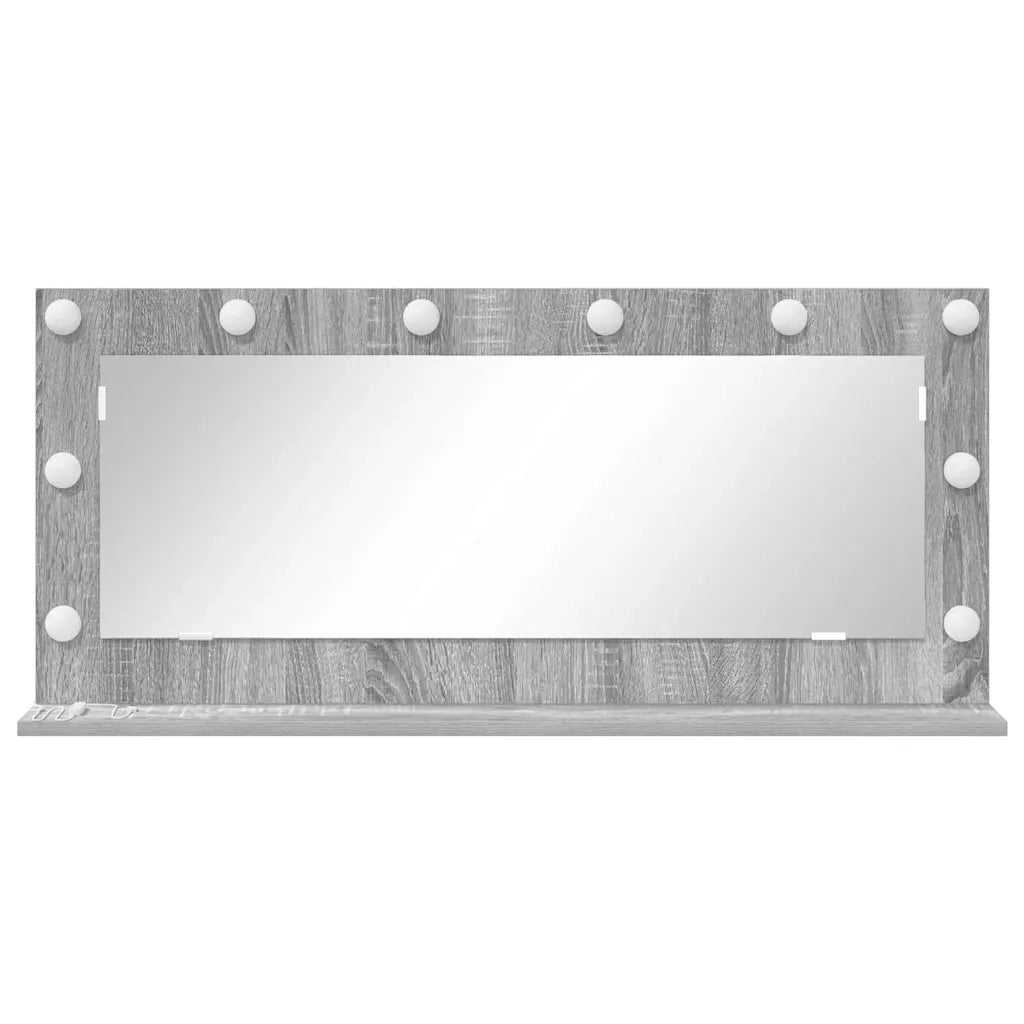 Specchio da Vanità Rettangolare Grigio Sonoma 100 x 45 x 18 cm 868330