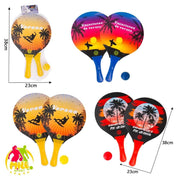 Trade Shop - Racchette Gioco Da Spiaggia Con Pallina Divertimento Piscina Mare Varie Fantasie -