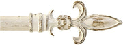 Bastone Tenda Ferro Estendibile 120-210 A Muro Asta Scorritenda Anelli Staffe Viti Shabby Chic Crema
