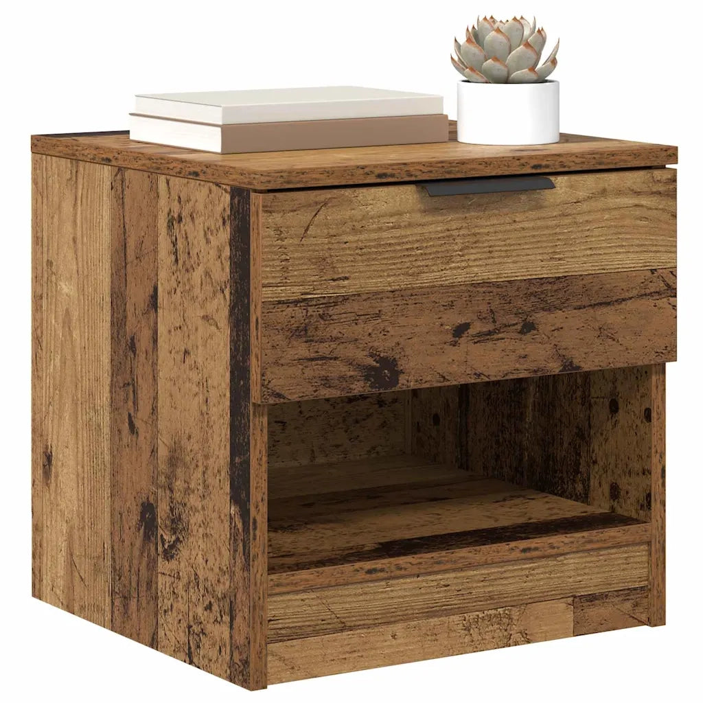 Armadietto per letto 2 pz Legno vecchio 40 x 39 x 40cm CFW8734387
