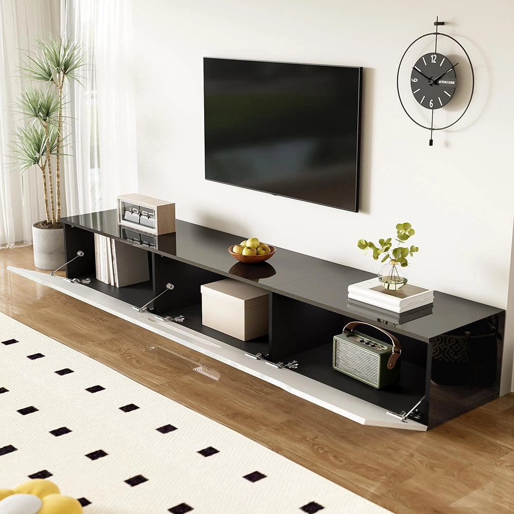 Mobile TV bicolore - Xylo - 180cm LED 16 colori fissaggio a muro