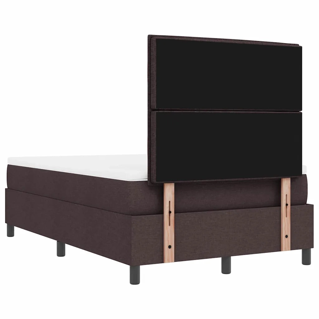 Letto a molle con testiera Marrone Scuro 120 x 200 cm Tessuto 3343984
