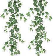 2 pezzi di corda finta edera, slitta di 2m di finta edera, pianta artificiale pendente, rampicanti artificiali di edera, pianta artificiale pendente, foglie di edera slitta verde per decorazione di casa e giardino.
