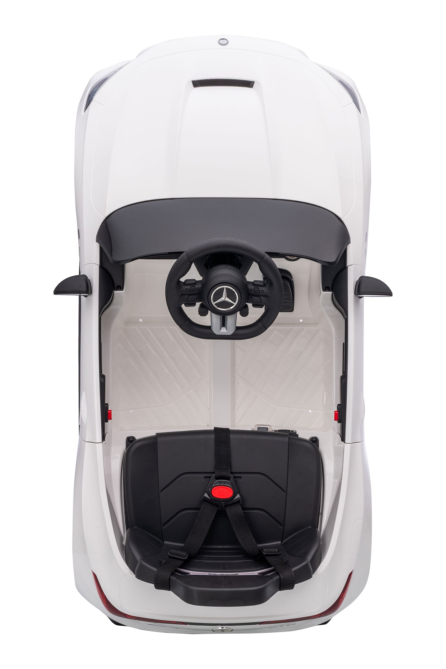 Macchina Elettrica per Bambini 12V Licenza Ufficiale Mercedes CLE53 Sedile in Pelle Bianco