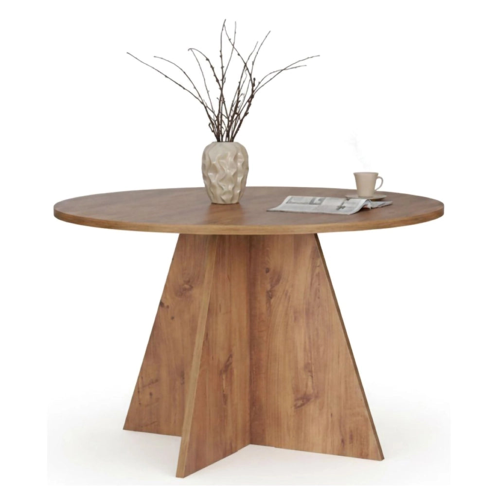 Racale, Tavolo Fisso 4 Posti, 120x120x75h cm Marrone Rovere