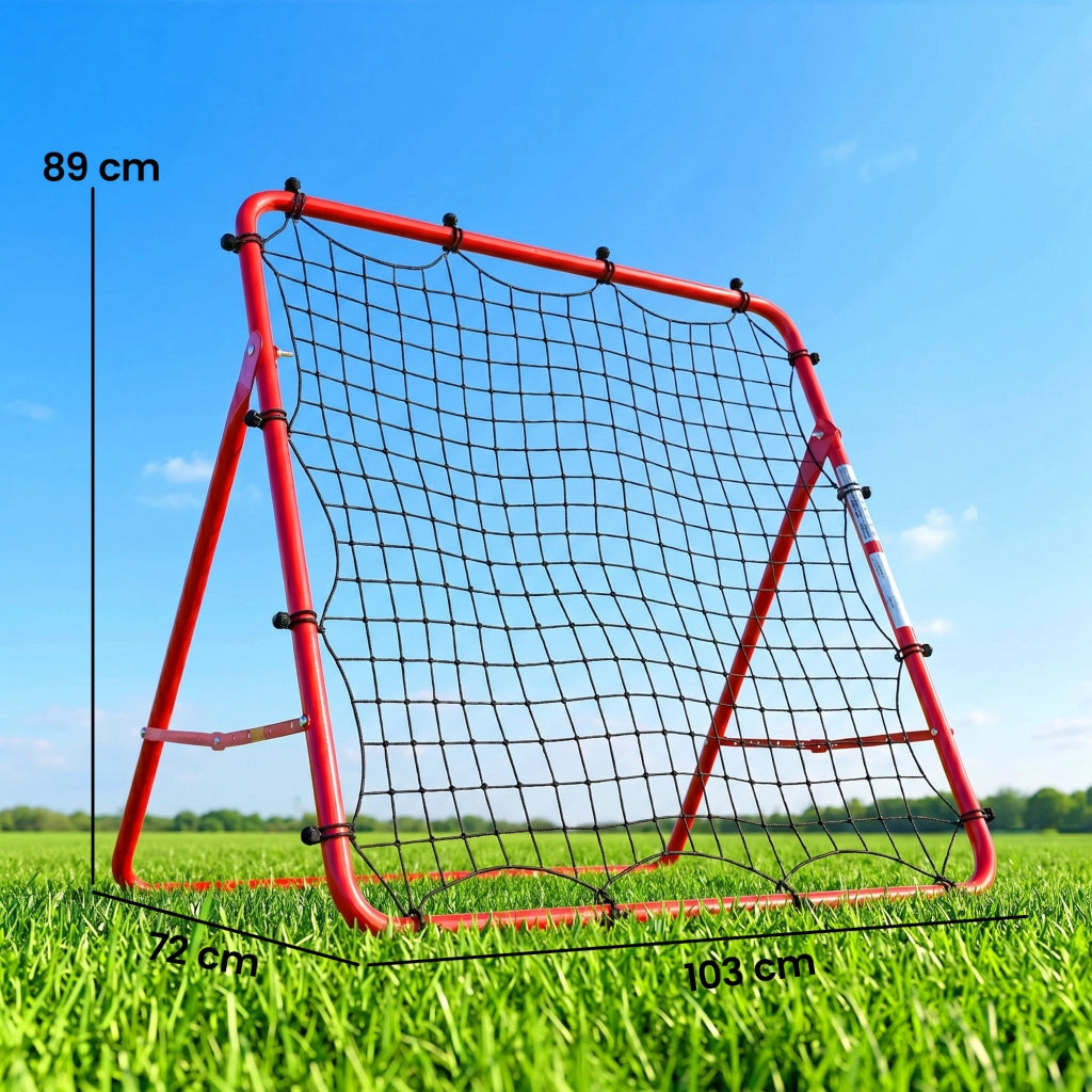 Rete da Calcio Portatile ¨C Zephmum ¨C Griglia 5 Angoli Regolabile Acciaio Nylon 103x72x89cm