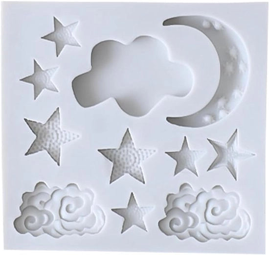 Forma di Cucina a forma di Luna, Nuvola e Sole in Silicone - Decorazione 3D - 1 pezzo - Qualità per Alimenti