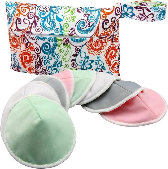 Set di Pannolino per Allattamento Premium - Pannolini Reutilizzabili per Bambini - Inclusi Sacchetto per I Pannolini Bagnati e Spazzola per Lavaggio - Pastello Touch Large 47 pollici