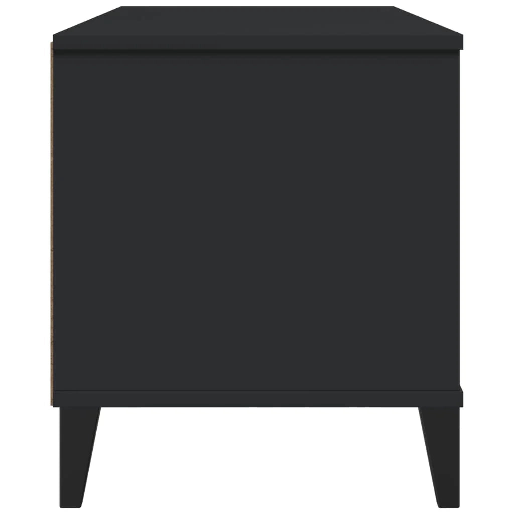 Mobile TV multimediale scaffale TV credenza mobile TV sala da pranzo soggiorno camera da letto VIKEN legno ingegnerizzato nero 02_0028515