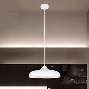 Trade Shop - Lampadario A Sospensione Moderno Contemporaneo E27 Paralume Ferro Cupola Bianco 33344 -