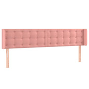 Testiera | Testata ad Orecchio Rosa 183x16x78/88 cm in Velluto