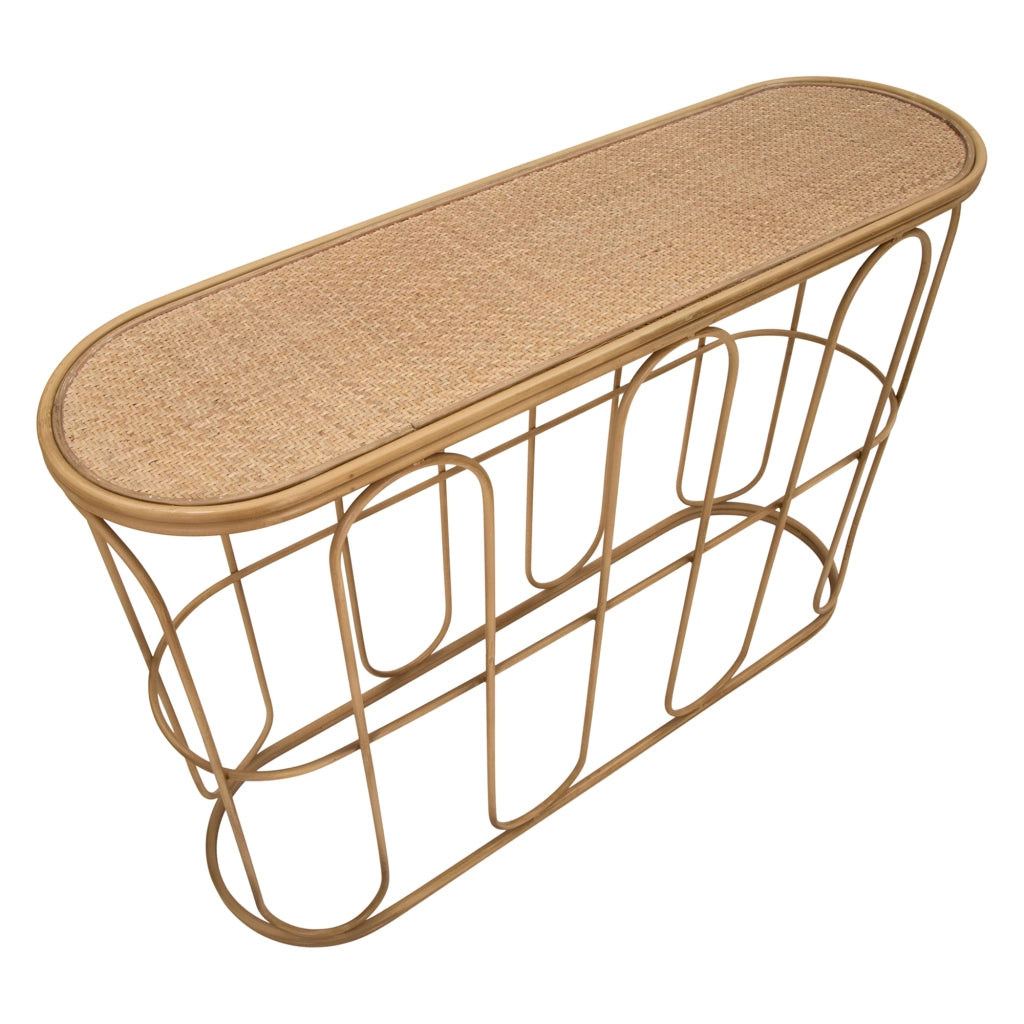 Tiznit, Consolle un Ripiano, 110x32x77h cm Marrone