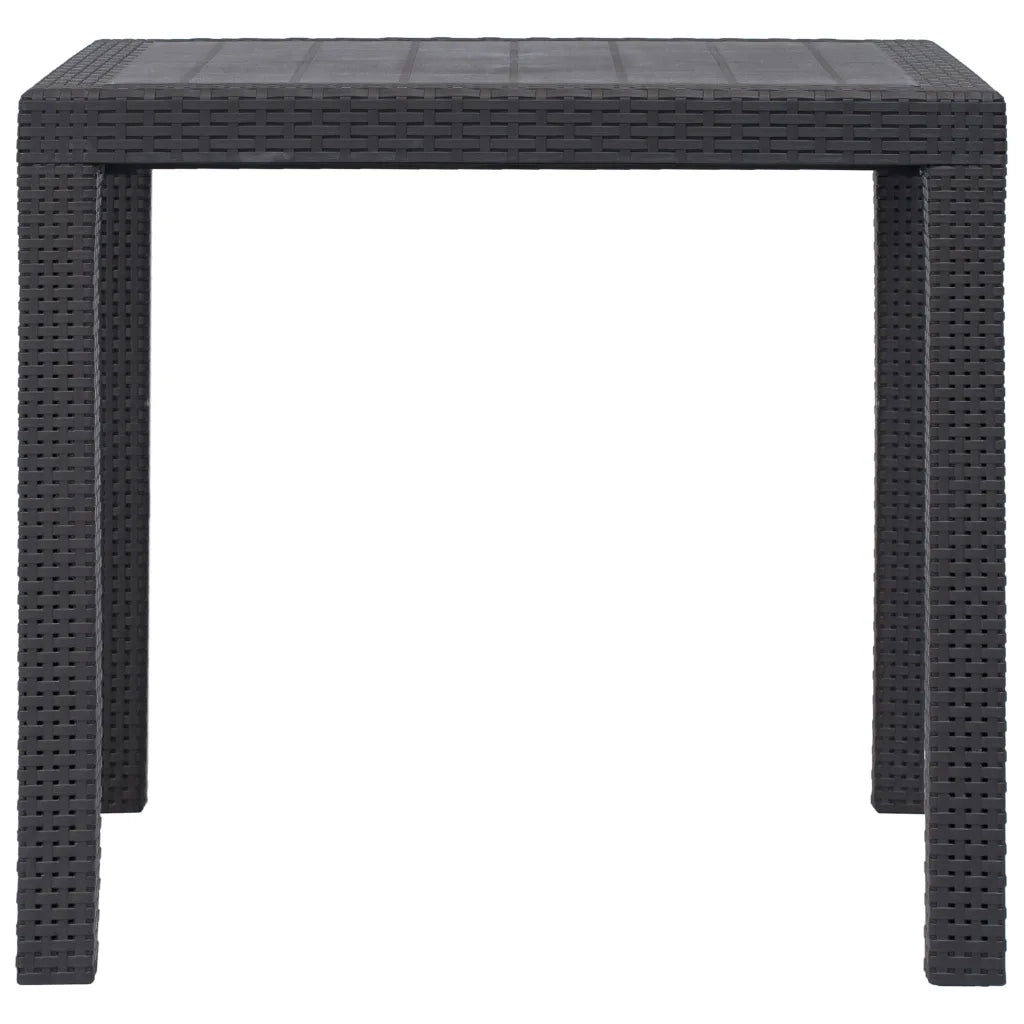 Tavolo da Giardino Marrone 79x79x72 cm in Plastica Stile Rattan 45603