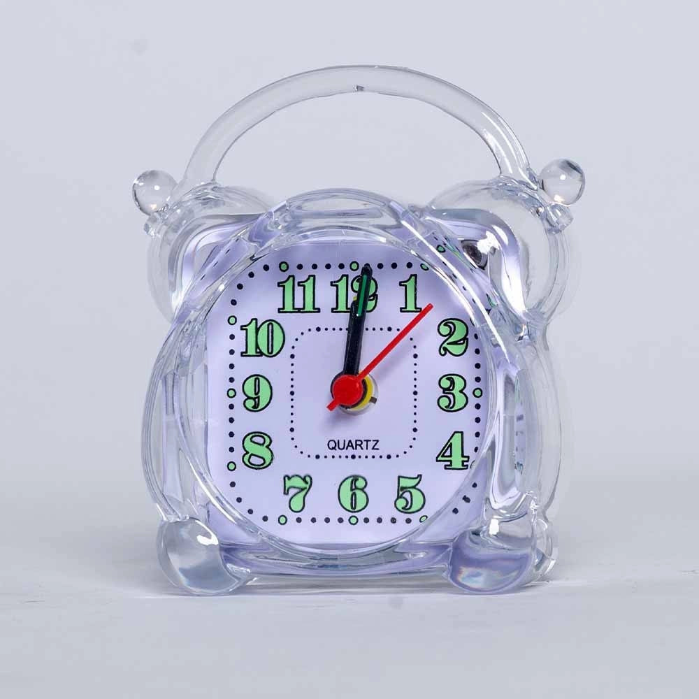 Trade Shop - Sveglia Analogica Orologio Alarm Clock Luce Notturna Funzione Muto Tavolo Tx-9122 -