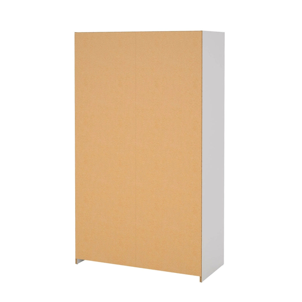 Guardaroba grande Jal, Mobile camera da letto, Cabina armadio portabiti, Armadio appendiabiti, 105x48 h180 cm, Bianco e Grigio