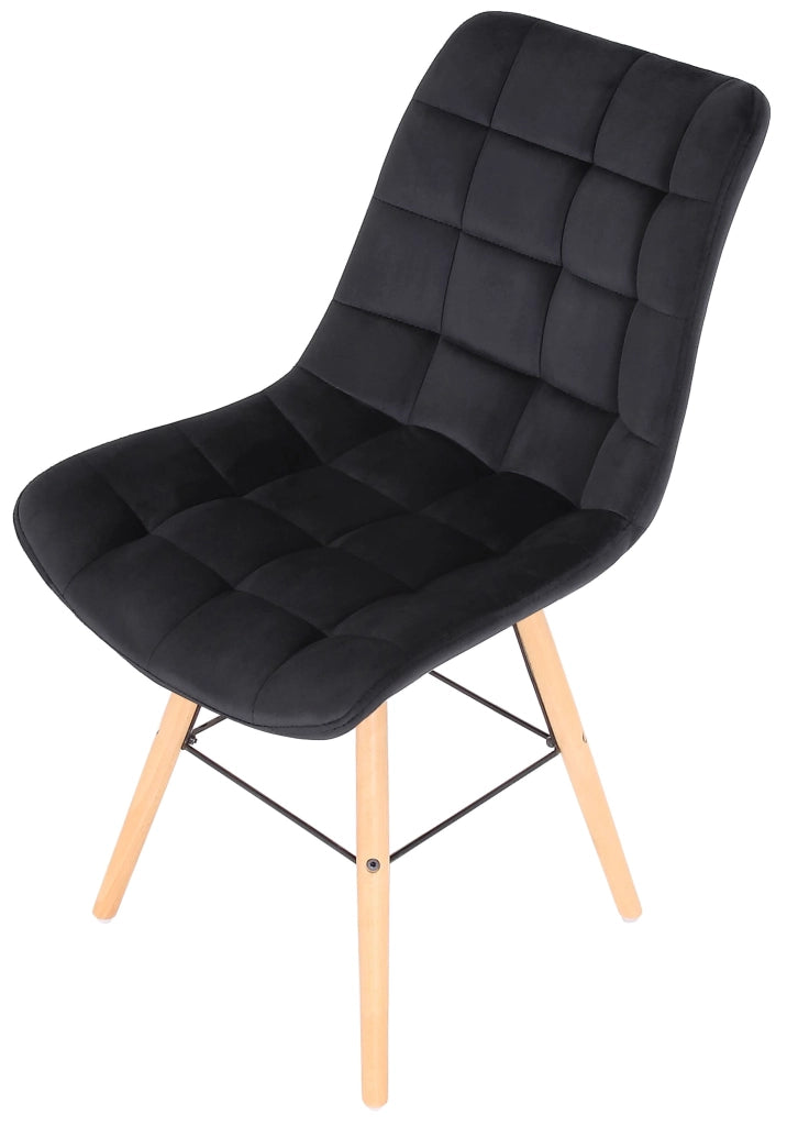 Sedia Leni Velvet nero