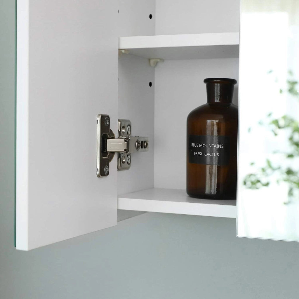 Mobile bagno sospeso Valora con tre ante a specchio | MDF bianco