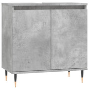 Armadietto da Bagno | Armadio da bagno Grigio Cemento 58x33x60cm Legno Multistrato
