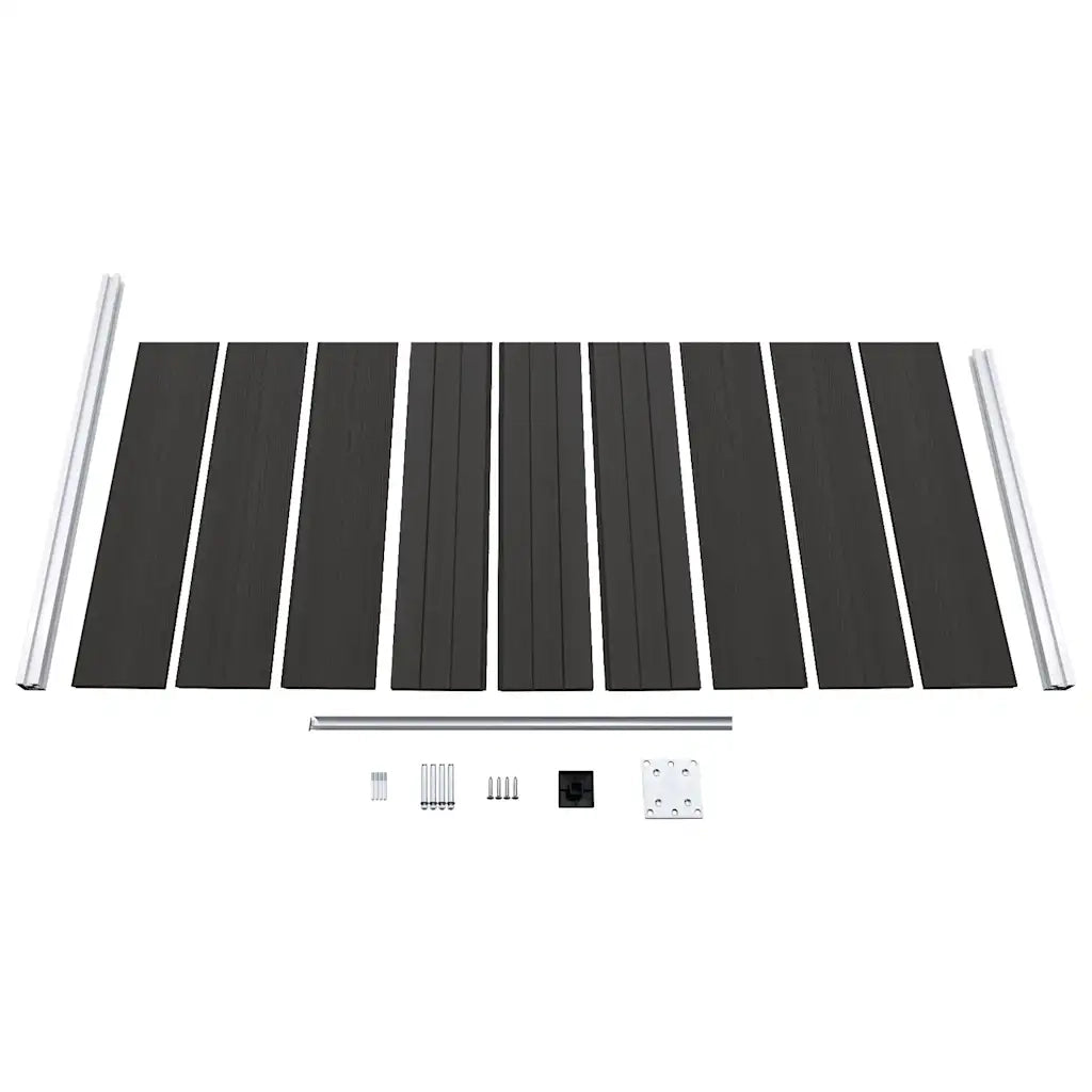 Pannello di Recinzione in WPC 95x186 cm Nero cod mxl 9193