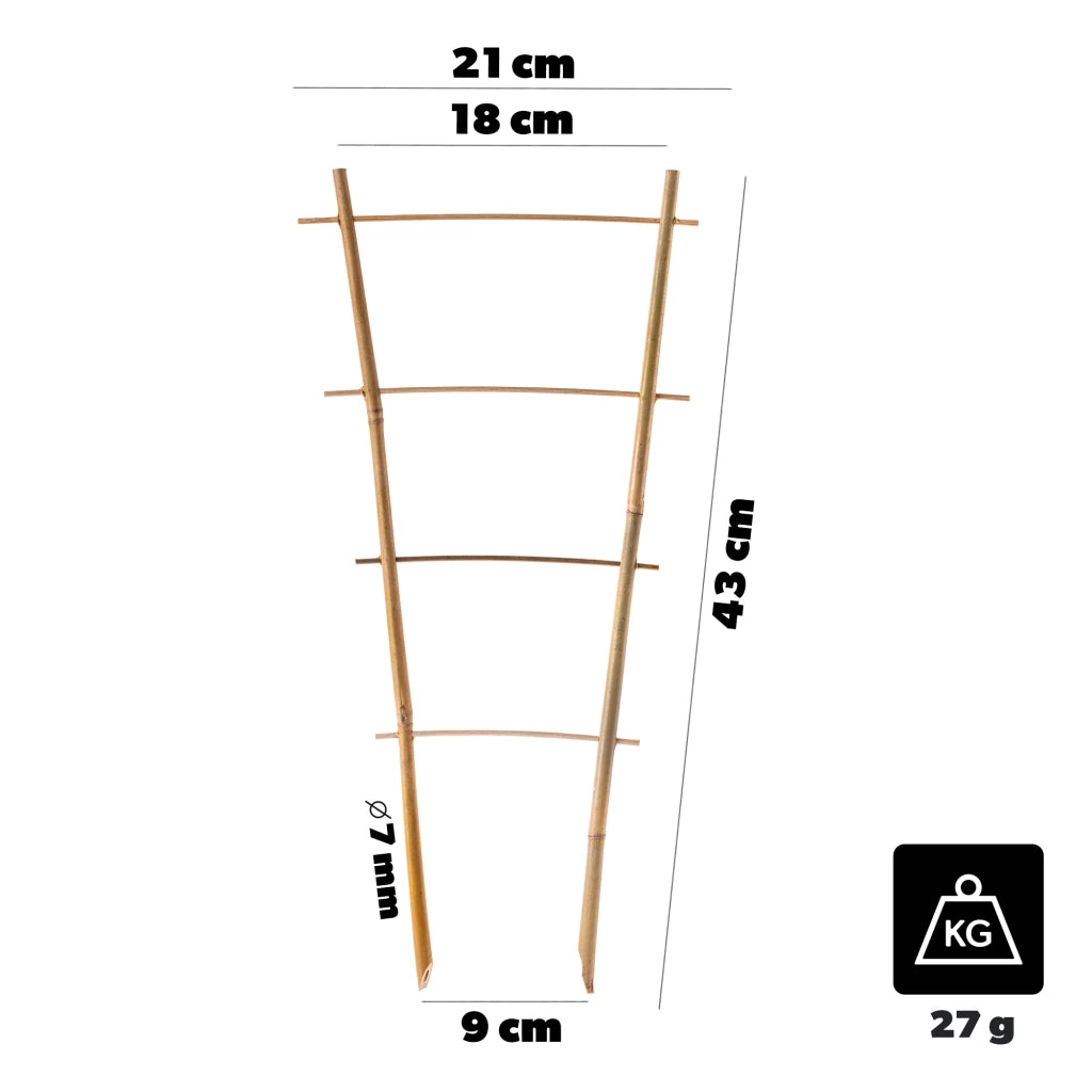 KADAX Drabinka bambusowa podwójna 43cm 100706 BAM3