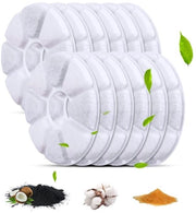 Filtro per fonteino per gatti 12-pack, filtro per fonteini per gatti con resina e carbone attivo, filtro per fonteino per gatti con filtrazione a tre stadi, compatibile con la maggior parte dei fonteini per gatti da 1,6 a 2,5 litri.