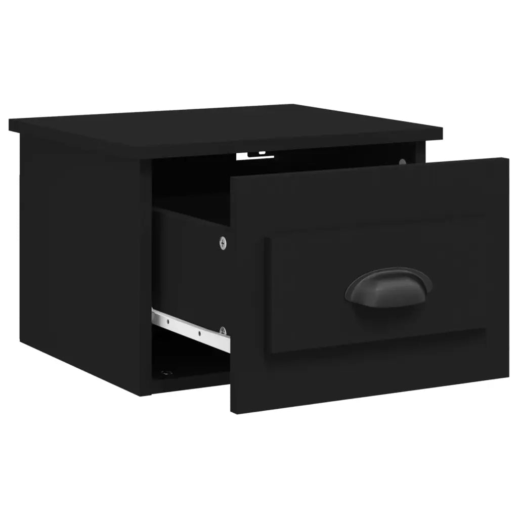 Comodino a Parete Nero 41,5x36x28 cm 816378