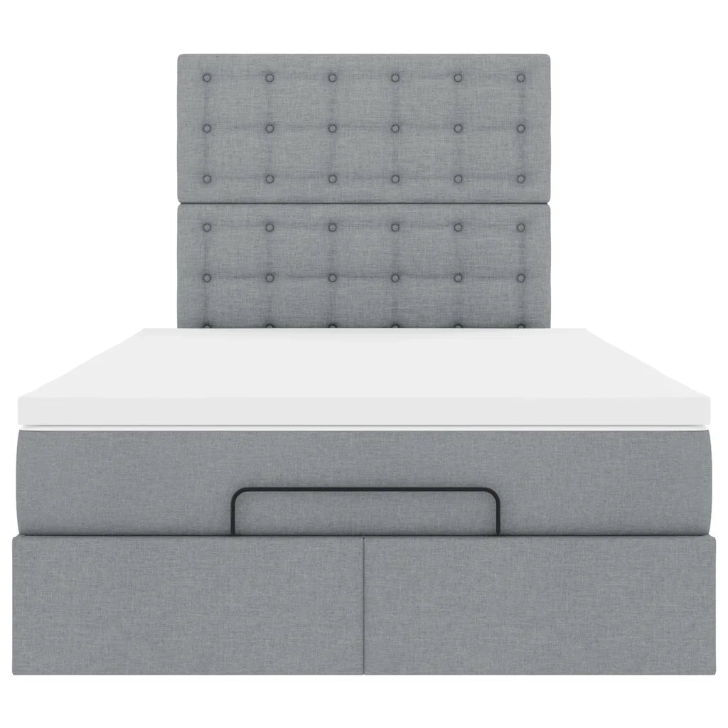 Struttura Letto Pouf con Materasso 120x200 cm in Tessuto