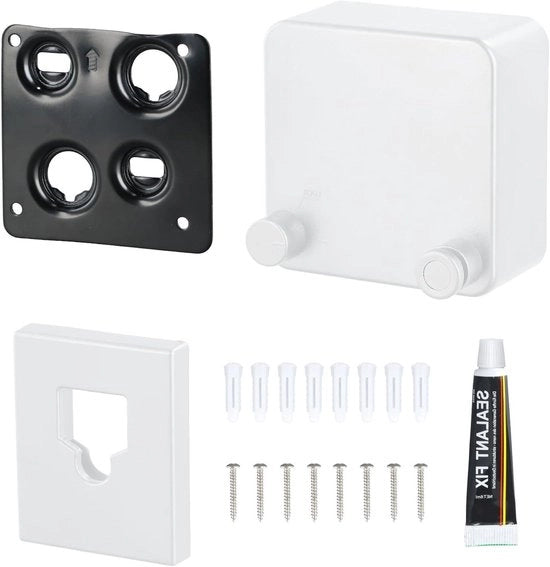 Linea di asciugatura retrattile adattabile da 4,2 m, fissaggio al muro in acciaio inossidabile per uso indoor ed outdoor in balcone e bagno
