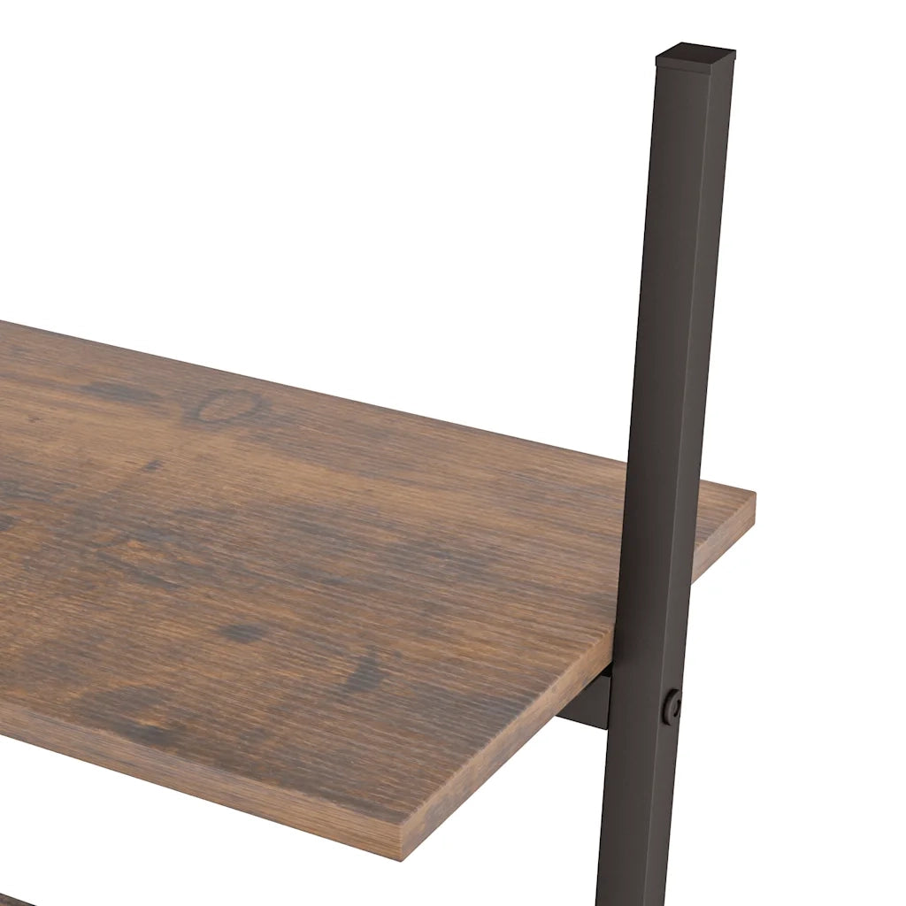 Scaffale Pendente 5 Livelli Marrone Scuro e Nero 64x34x185,5 cm 336377