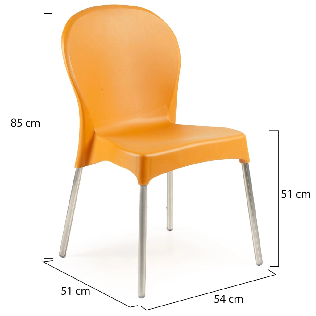 Linder, Sedia da Esterno una Sedia Made in Italy, Arancione