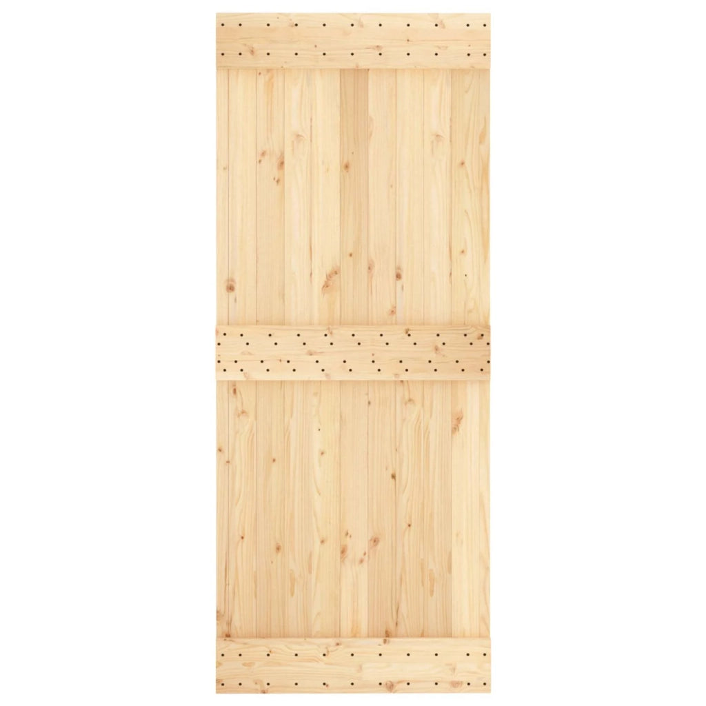 Porta scorrevole Naturale e Nero 85 x 210 cm 3445123