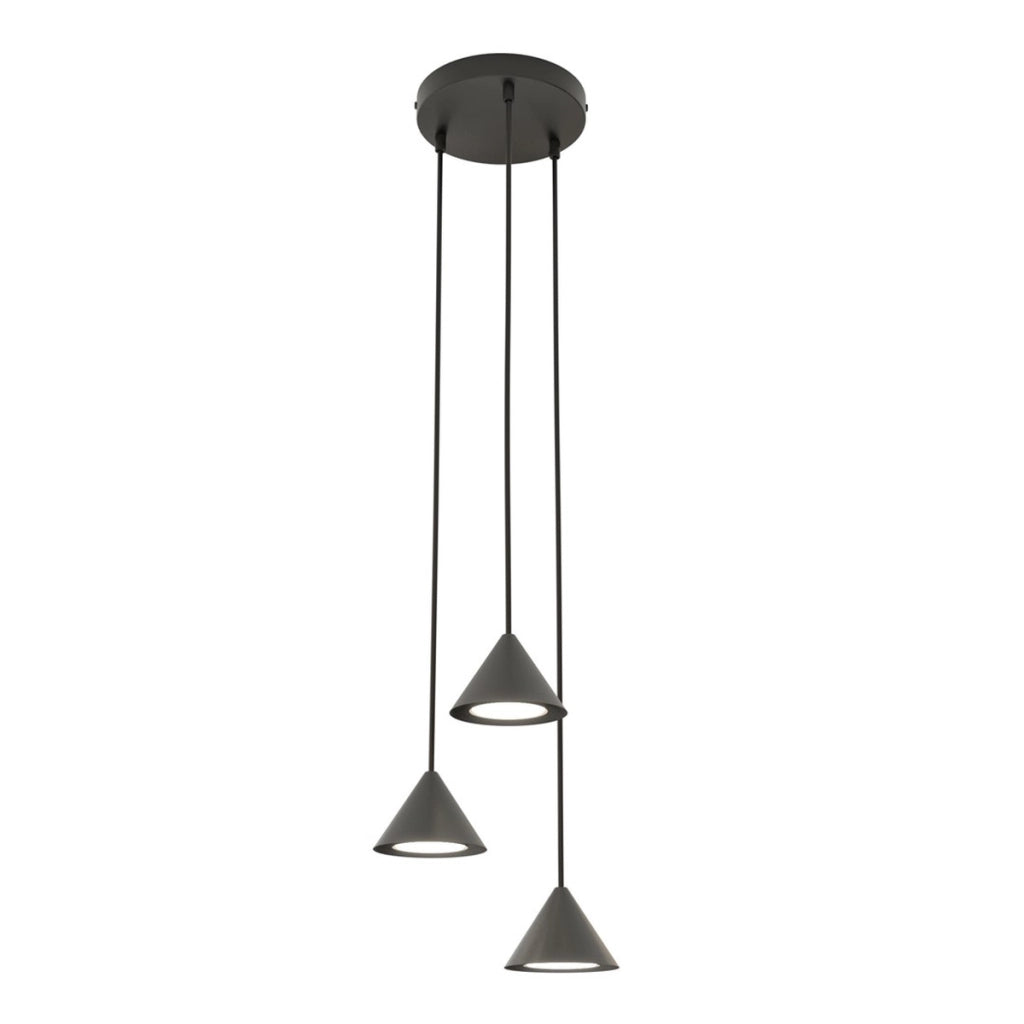 Lampada a sospensione ELIT in acciaio nero opaco