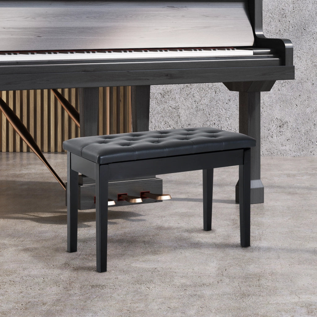 PANCA Pianoforte stile tradizionale 80x39x16 cm Legno Nero