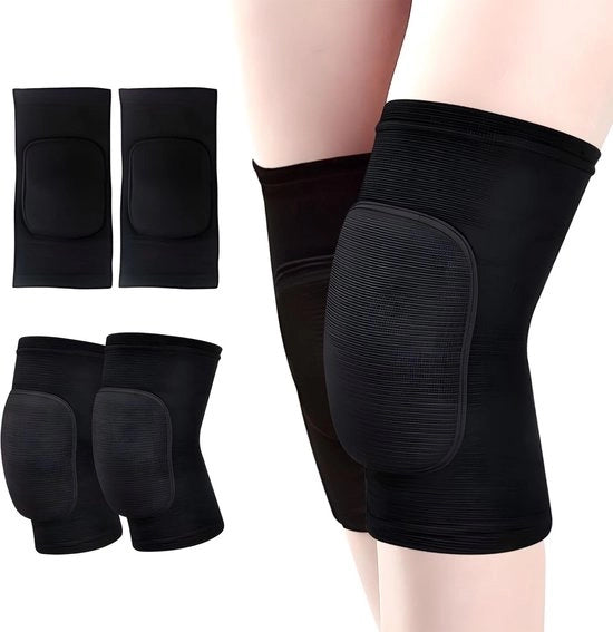 Protezioni ginocchia soffici e respiranti - 2 pezzi - Bende ginocchia elastiche - Protezione per lo sport - Per volley/basket - Comfortevoli e respiranti