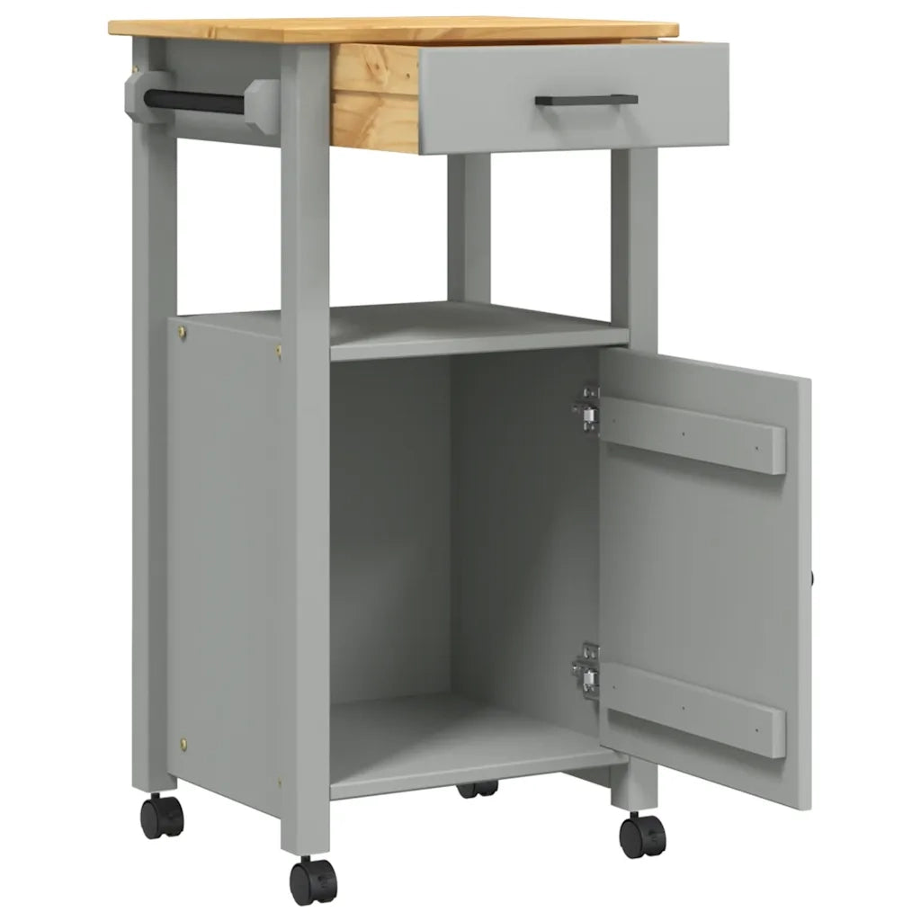Carrello da Cucina MONZA 48x40x88,5 cm in Legno Massello di Pino 376089