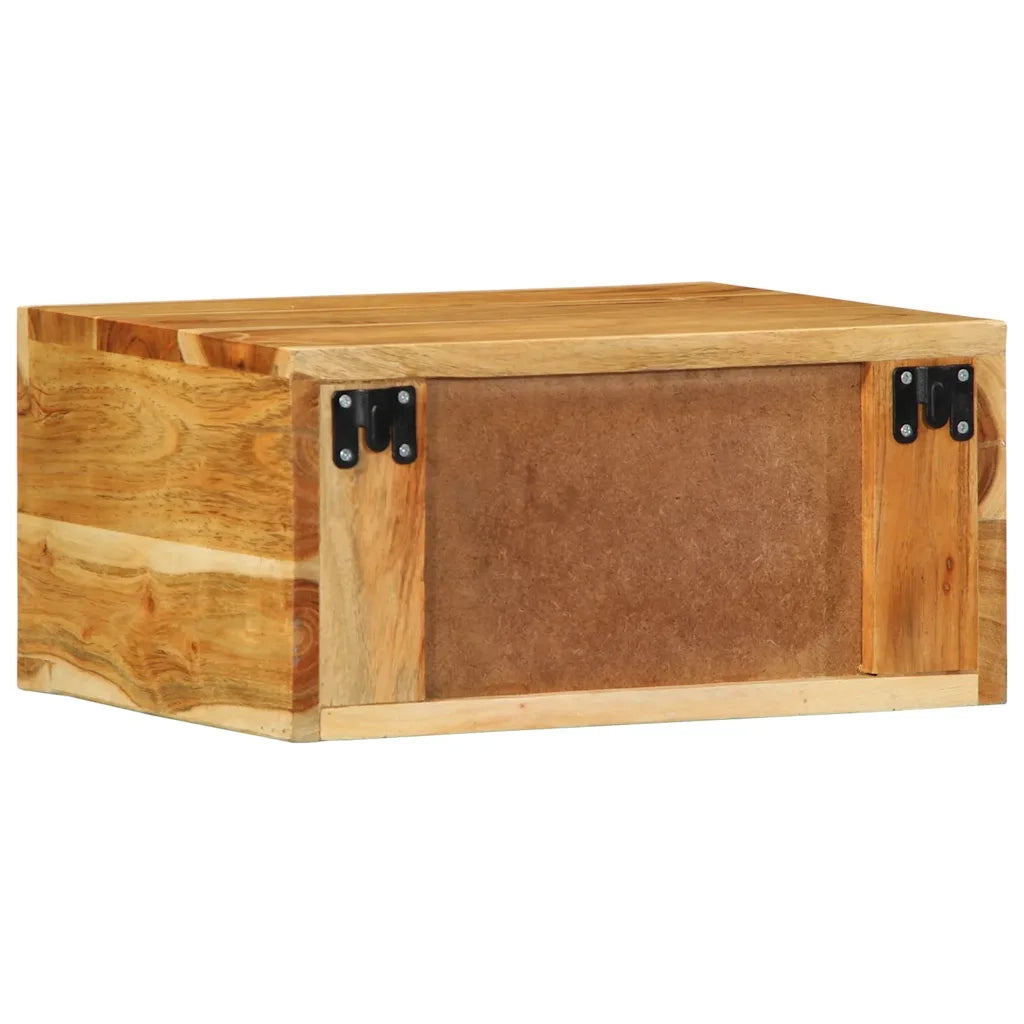 Comodino a Parete in Legno Massello di Acacia 4017454
