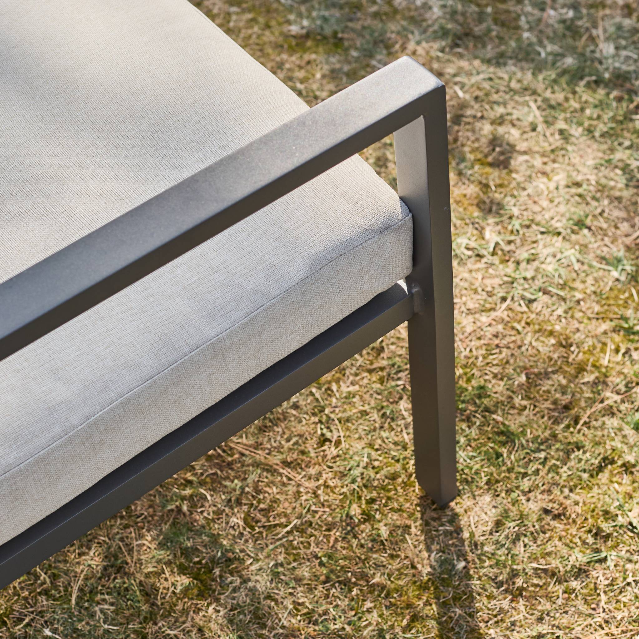 Salotto da giardino in alluminio, 4 posti, antracite