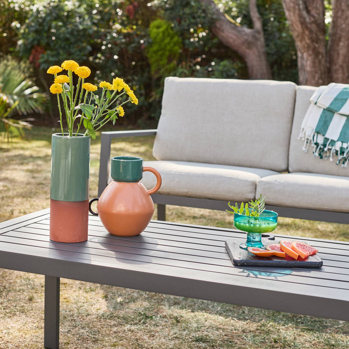 Salotto da giardino in alluminio, 4 posti, antracite