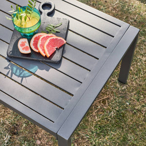 Salotto da giardino in alluminio, 4 posti, antracite