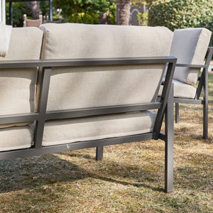 Salotto da giardino in alluminio, 4 posti, antracite