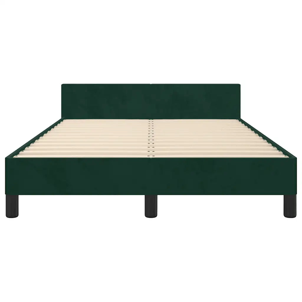 Giroletto senza Materasso Verde Scuro 120x200 cm in Velluto