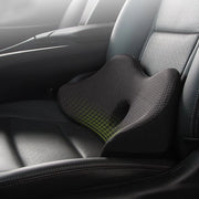 Cuscino per la schiena per auto – cuscino auto – cuscino auto per adulti – cuscino per la schiena – Disegno a forma di cono – Adatto per diversi modelli di auto – Veloce in poliestere – Nero