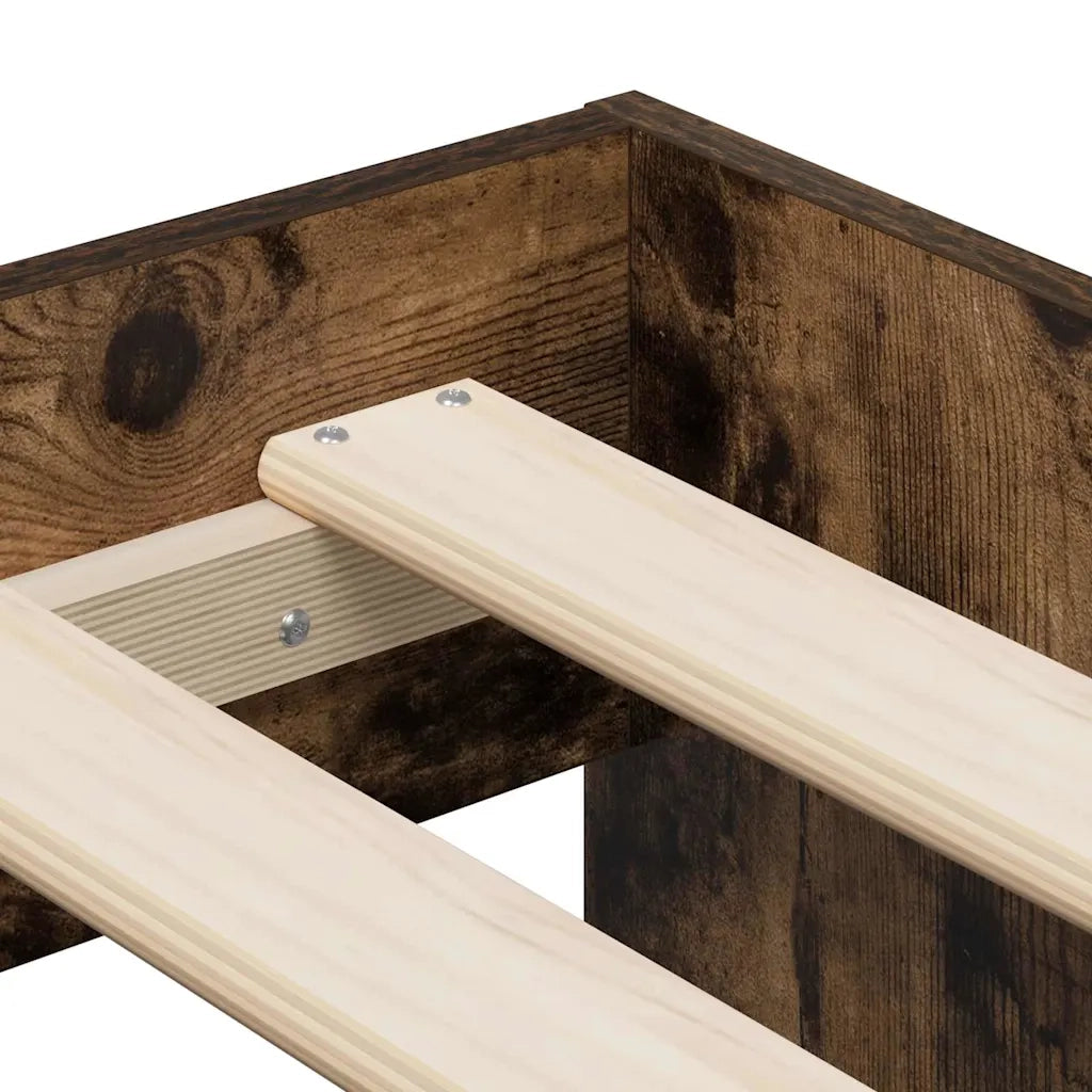Struttura letto con contenitore Rovere fumé 75 cm 3335593
