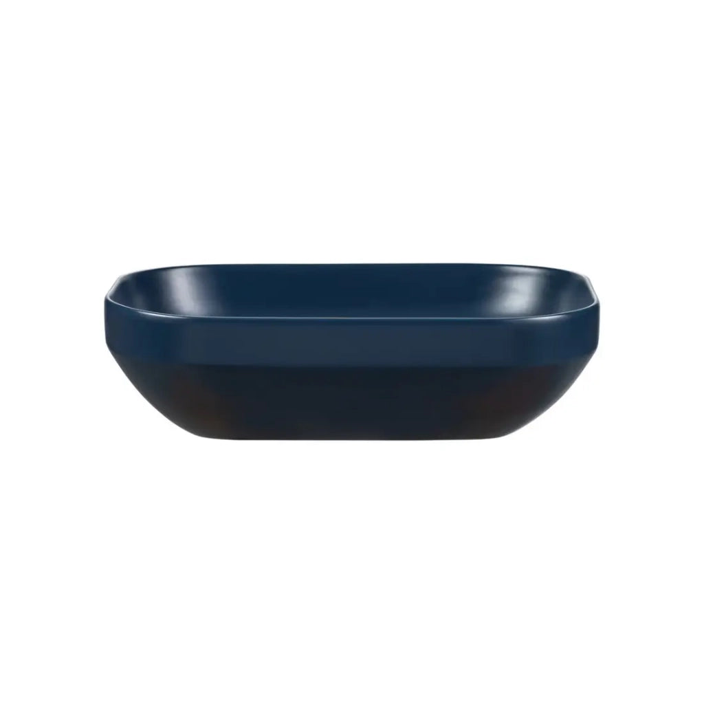 Lavabo da appoggio rettangolare 50,4x35,2 cm in ceramica blu navy opaco
