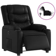 Poltrona | Sedia Relax Reclinabile Elettrica Nera in Similpelle
