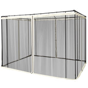 Zanzariera per Gazebo 3x3 4 Pareti con Cerniera ¨C zephmum ¨C Nero