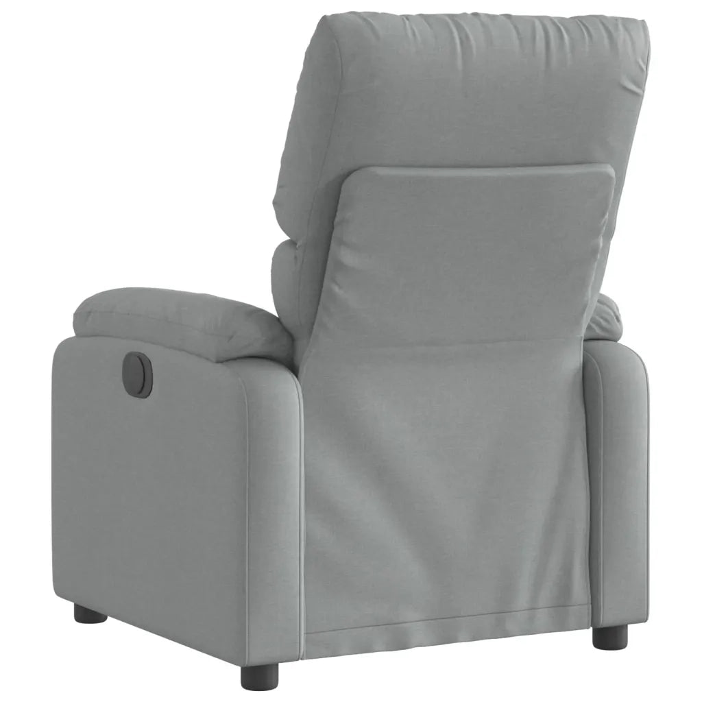 Divano Sedia-Poltrona Reclinabile in Tessuto Grigio Chiaro 813764